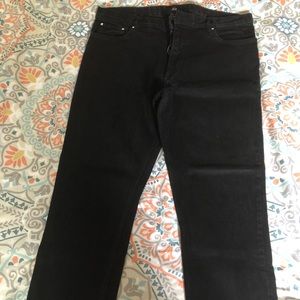 End H&M black cropped jeans 36